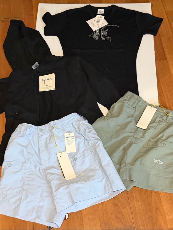 AFTCO Pants - AFTCO Women's Light Blue and Olive Cargo Shorts - Twin Pack